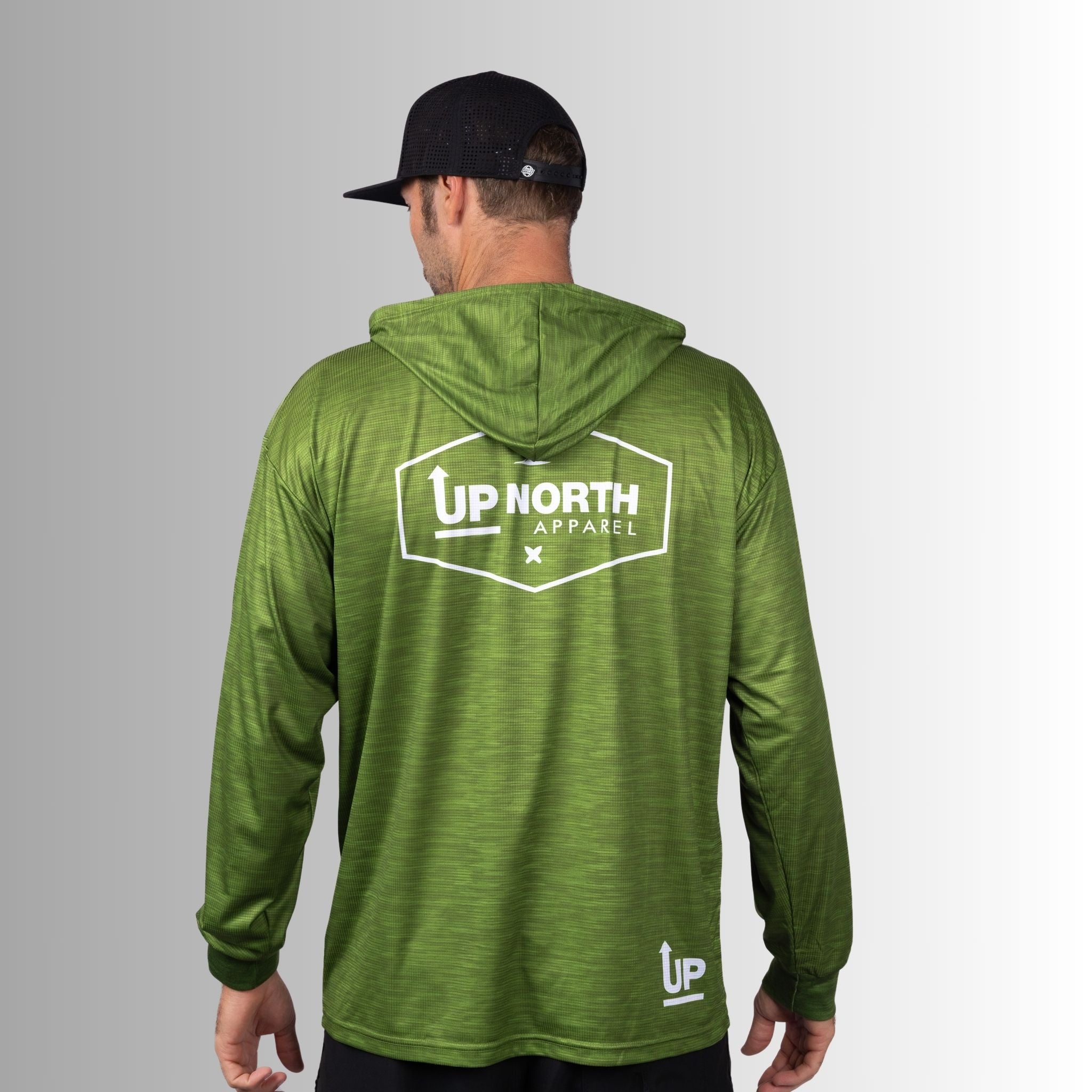 OG HYFLEX HOOD JERSEY - OLIVE MARLE – Up North Apparel