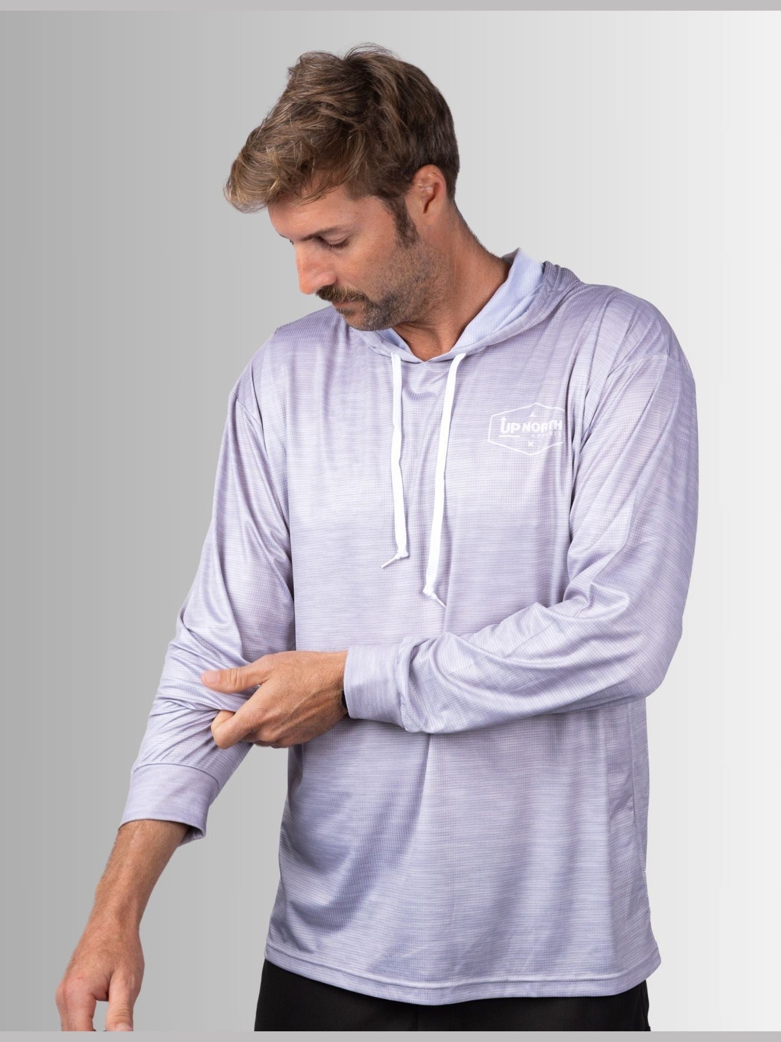 OG HYFLEX HOOD JERSEY - GREY MARLE – Up North Apparel