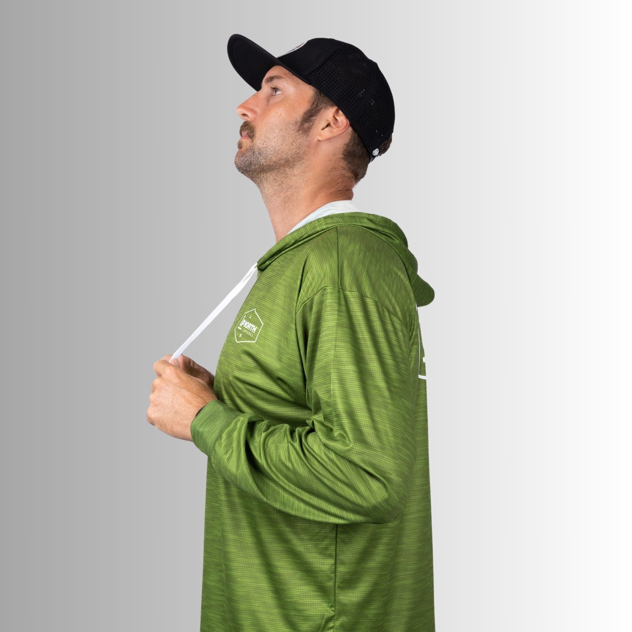 OG HYFLEX HOOD JERSEY - OLIVE MARLE – Up North Apparel