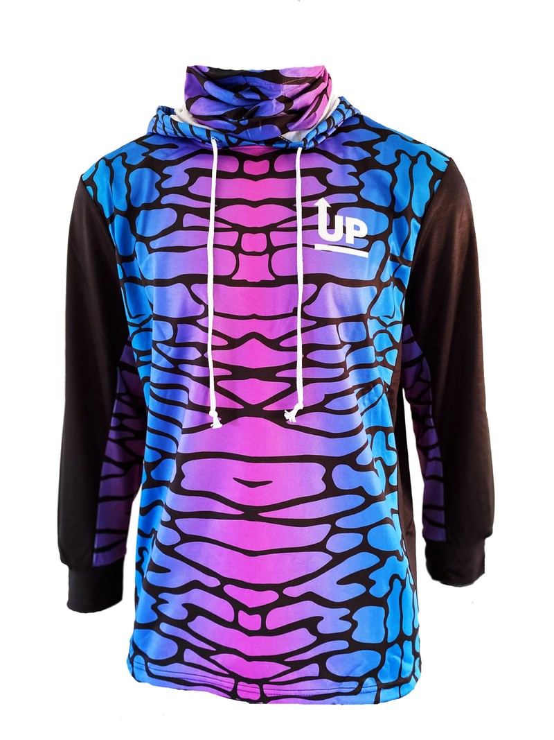 LADIES TIGER SHARK JERSEY HOOD AND BUFF – Up North Apparel