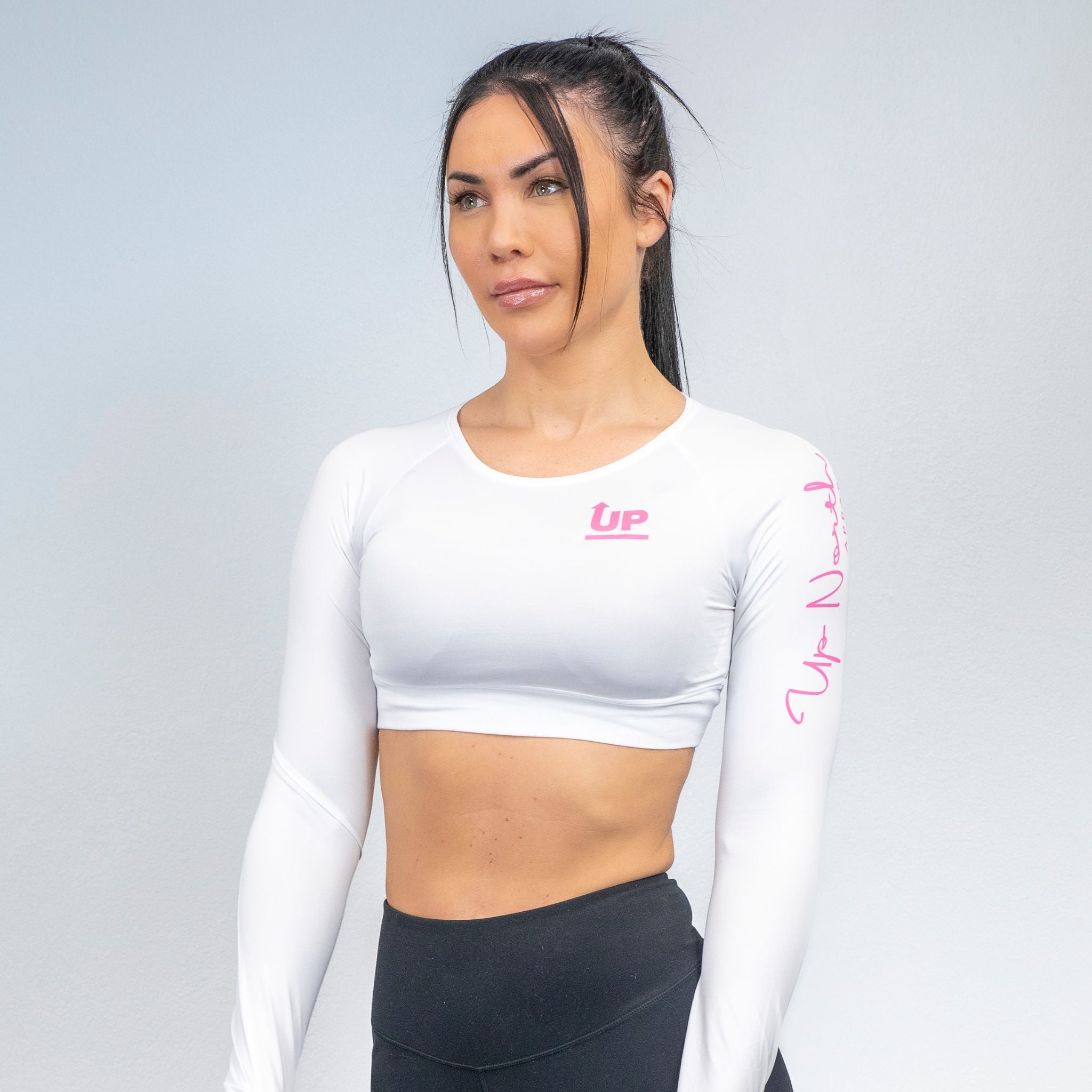 UNA LONG SLEEVE ACTIVE CROP TEE