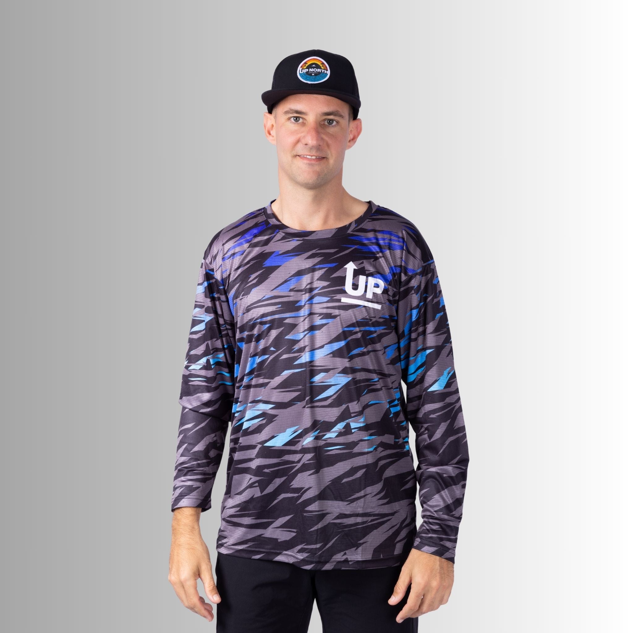 Matrix Ocean Grey – LS HYFLEX Jersey – Up North Apparel