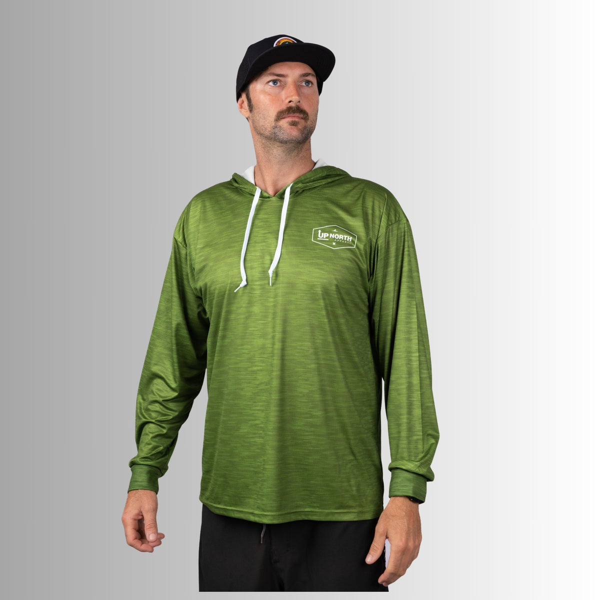 OG HYFLEX HOOD JERSEY - OLIVE MARLE – Up North Apparel