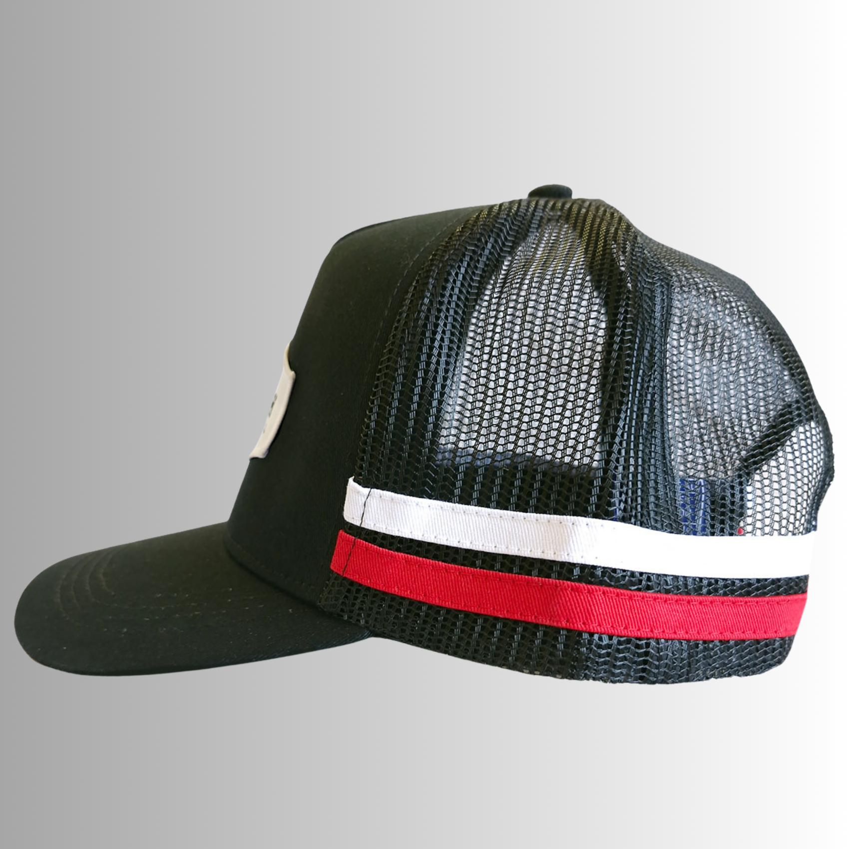 The Western Trucker - Black/Red/White – Up North Apparel