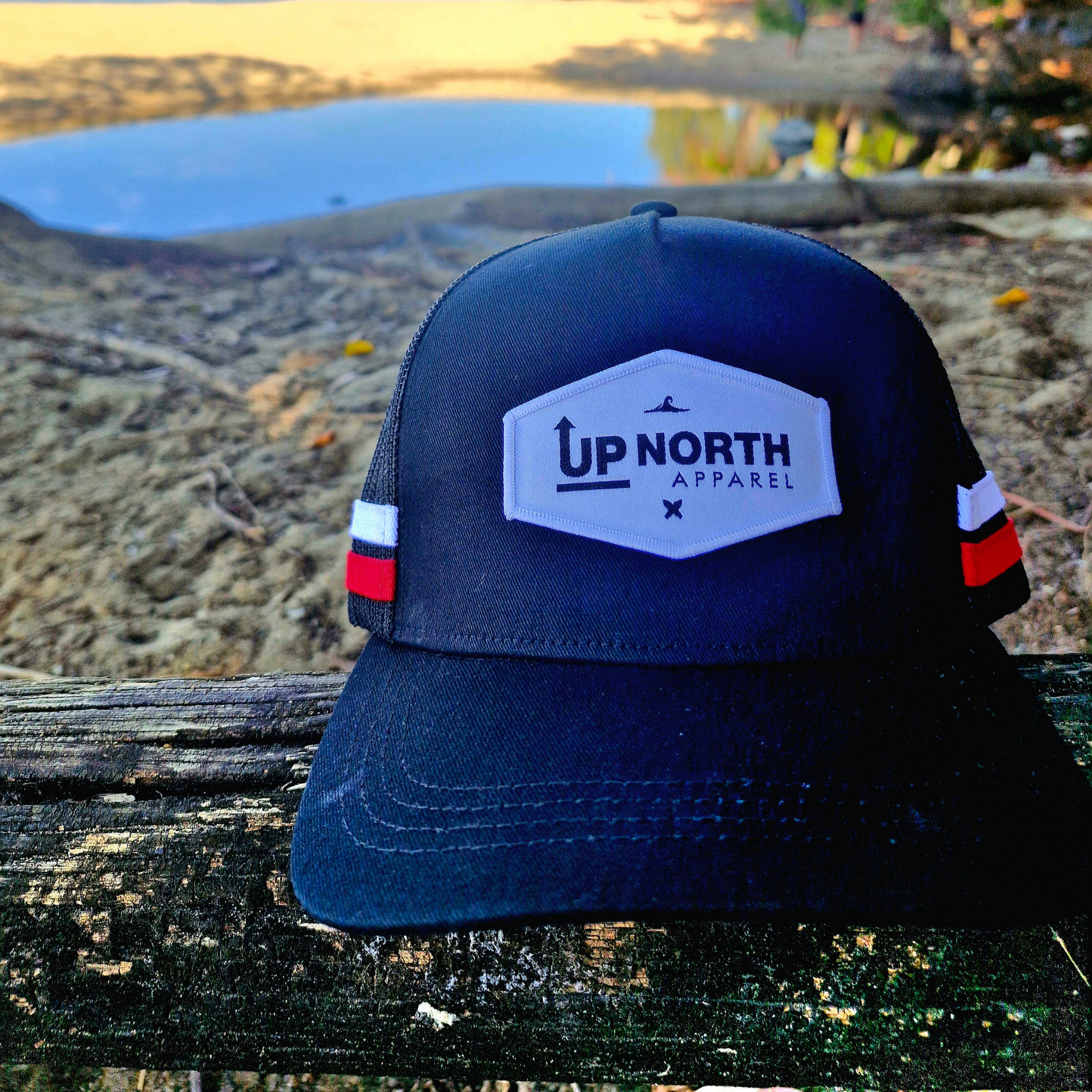 The Western Trucker - Black/Red/White – Up North Apparel