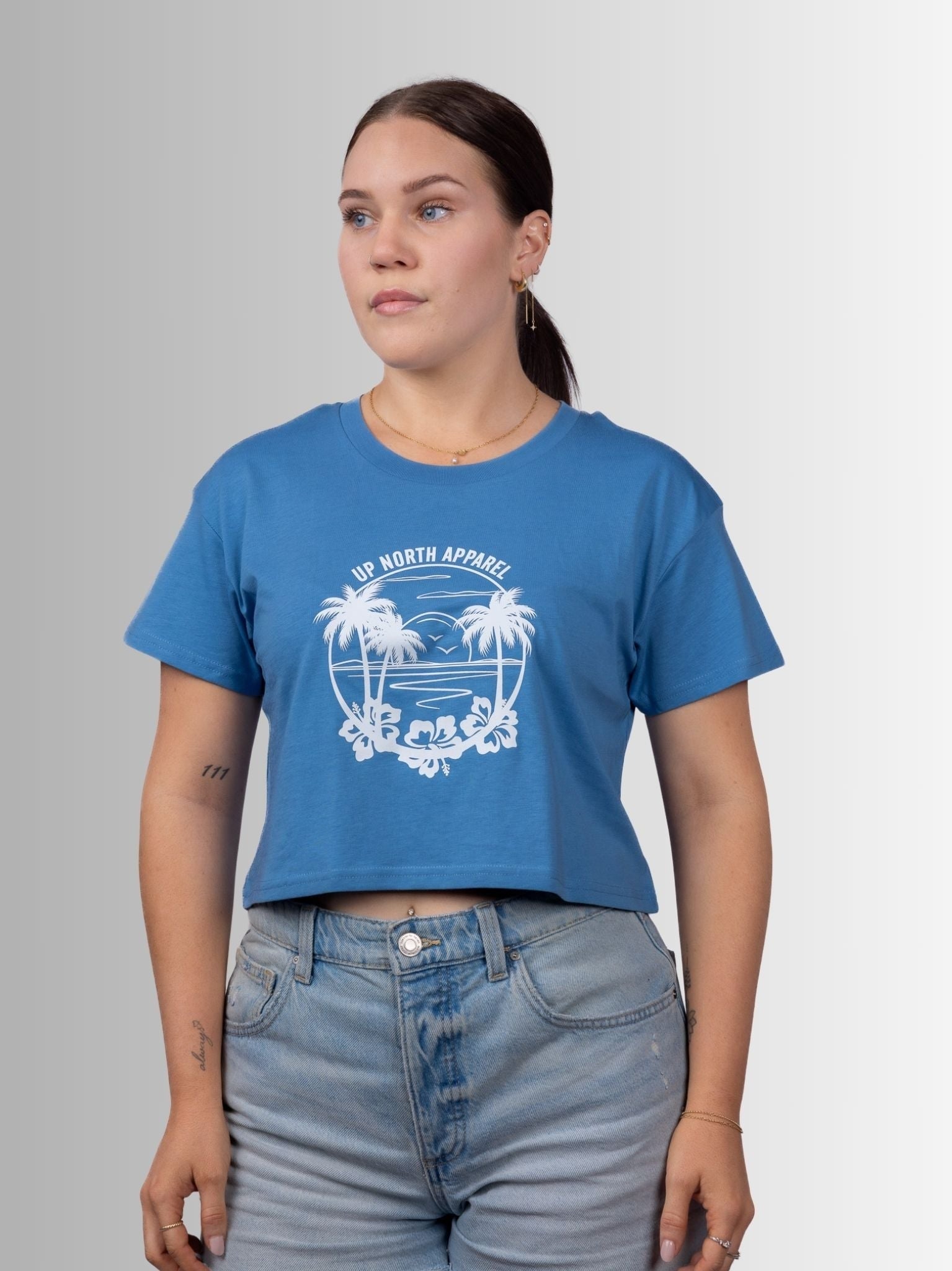 Tropical Paradise Crop Tee – Up North Apparel