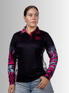 LADIES TROPICAL HIBISCUS POLO JERSEY – Up North Apparel