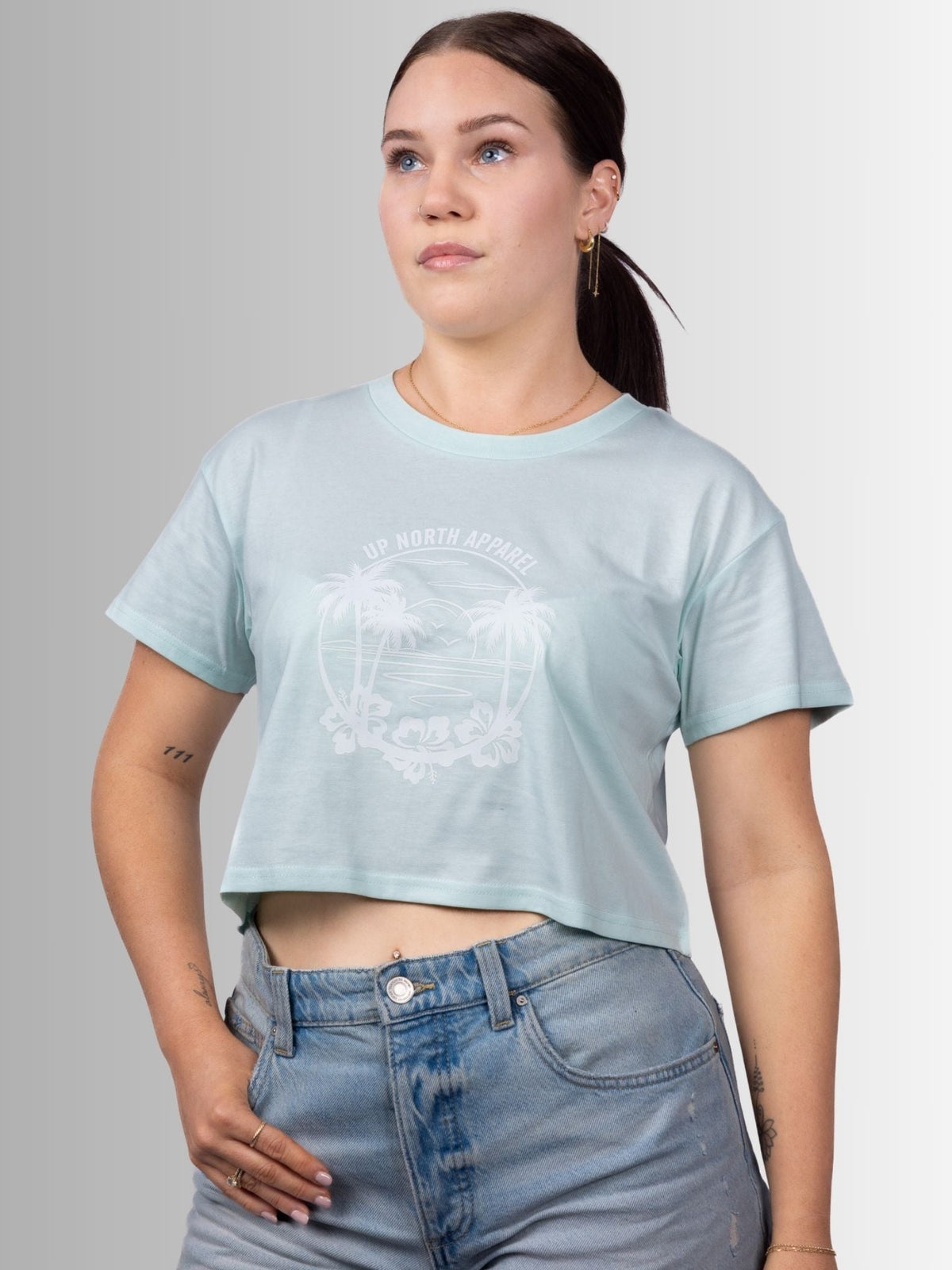 Tropical Paradise Crop Tee – Up North Apparel