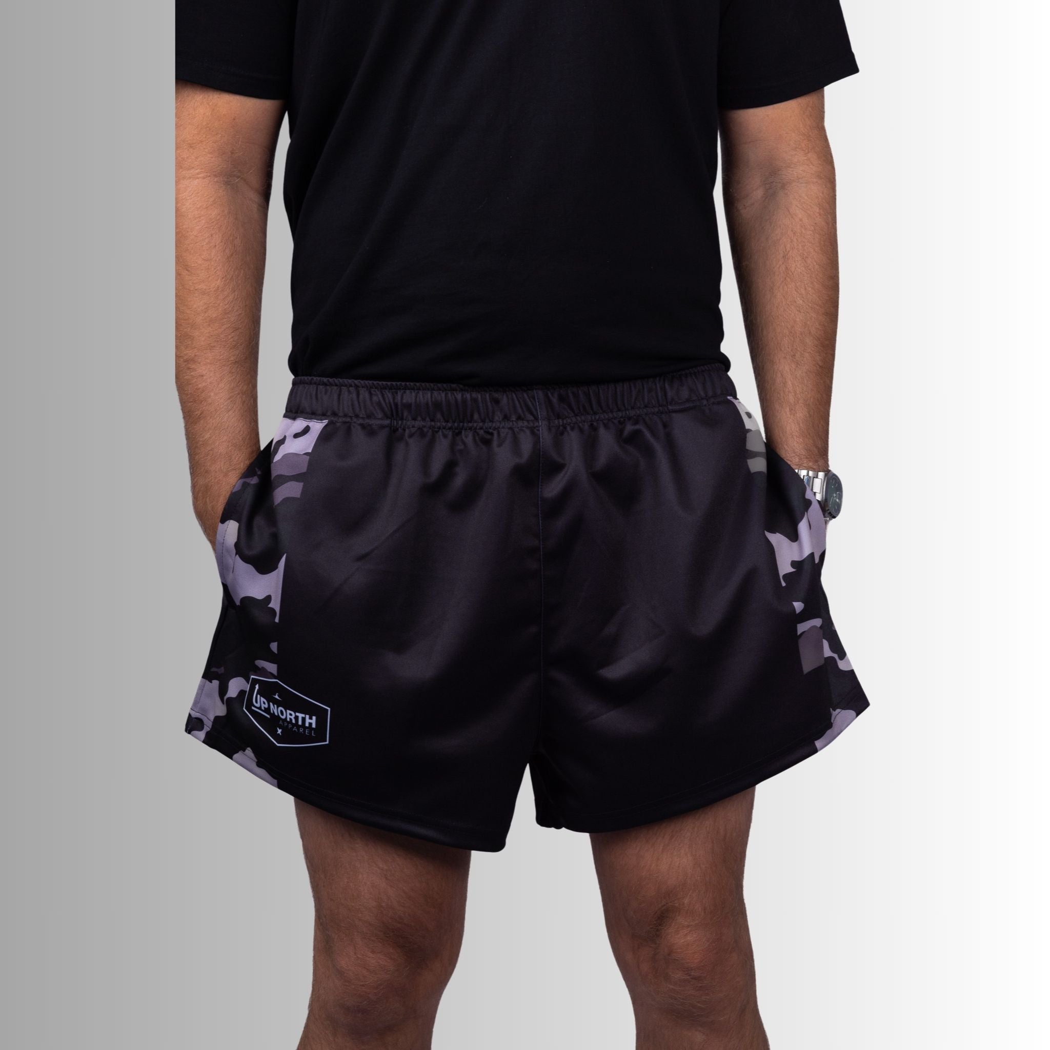 Black Storm Camo Footy Shorts