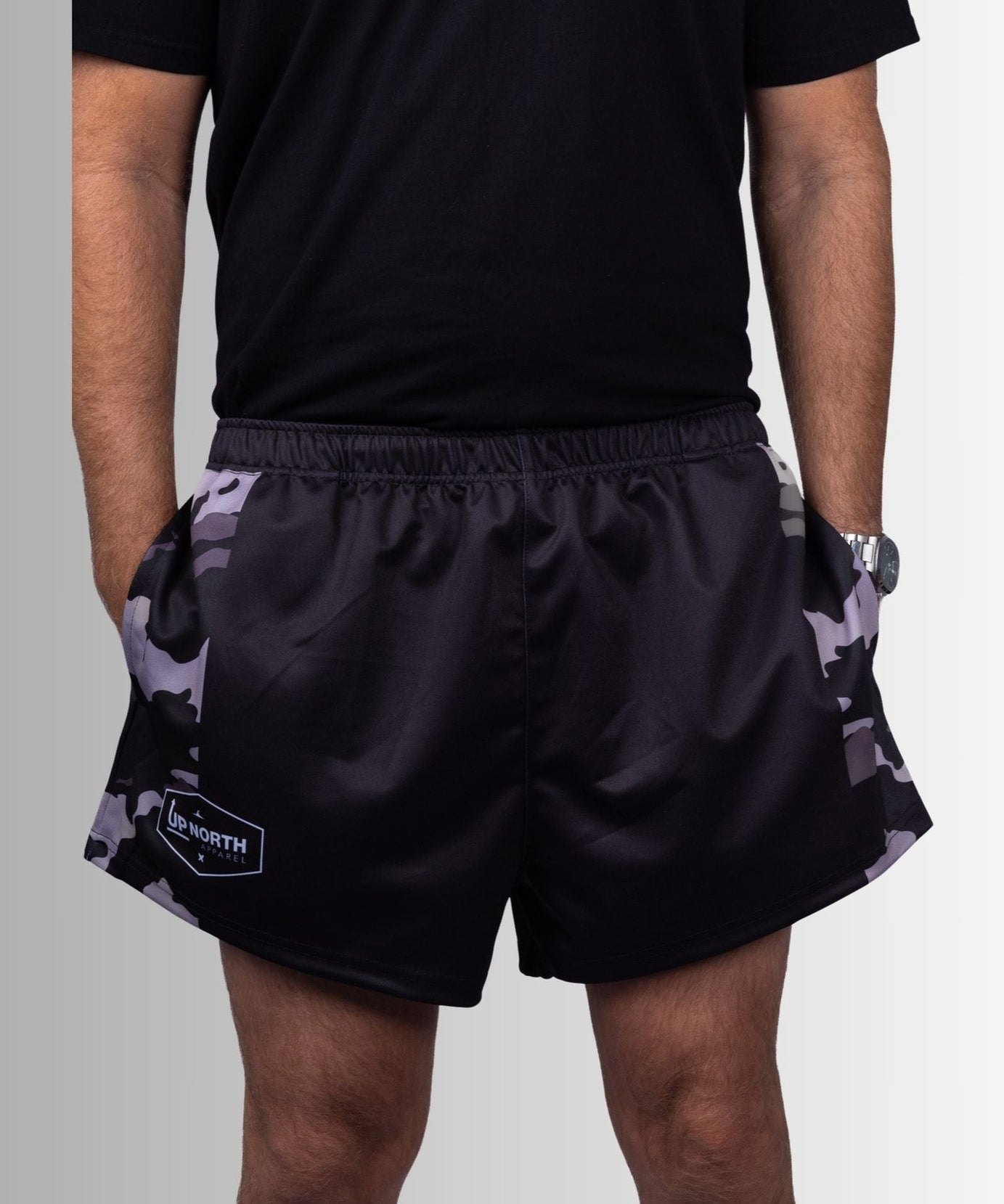 Black Storm Camo Footy Shorts