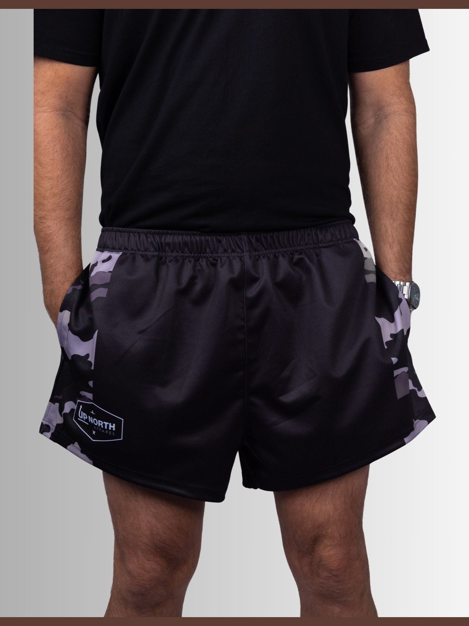 Black Storm Camo Footy Shorts – Up North Apparel
