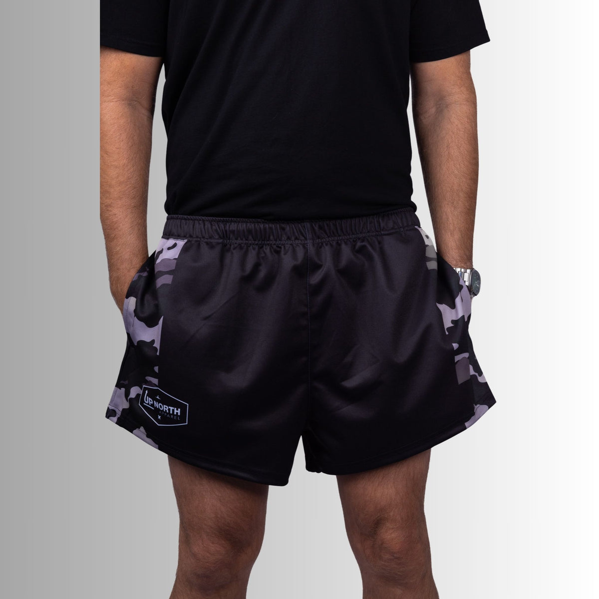 Black Storm Camo Footy Shorts