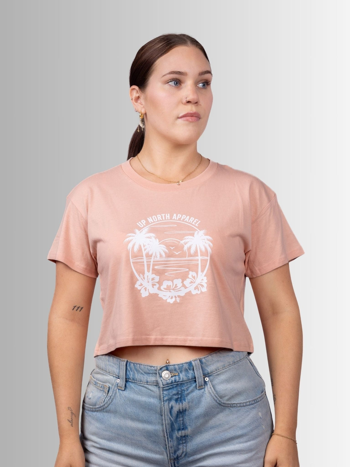 Tropical Paradise Crop Tee – Up North Apparel
