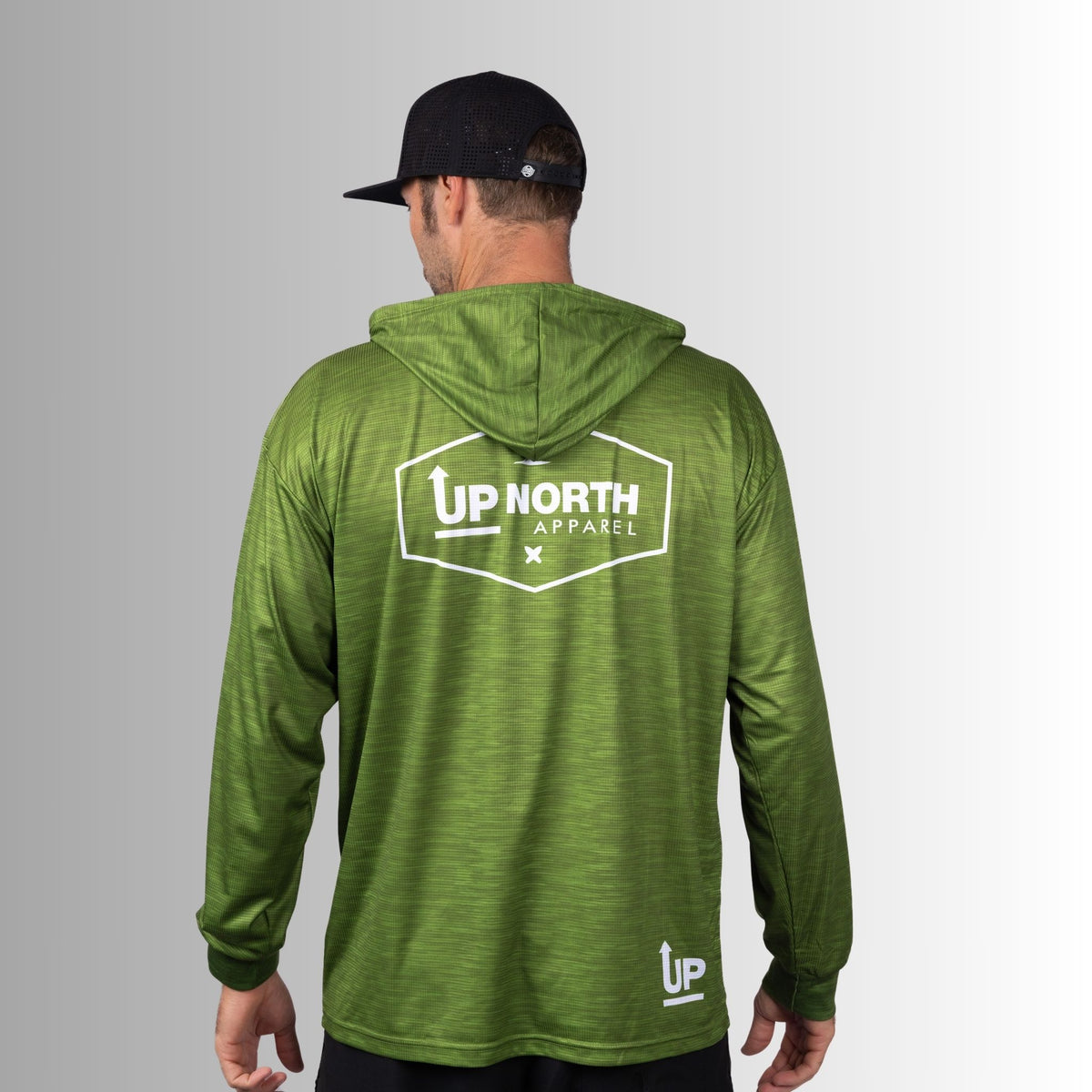 OG HYFLEX HOOD JERSEY - OLIVE MARLE – Up North Apparel