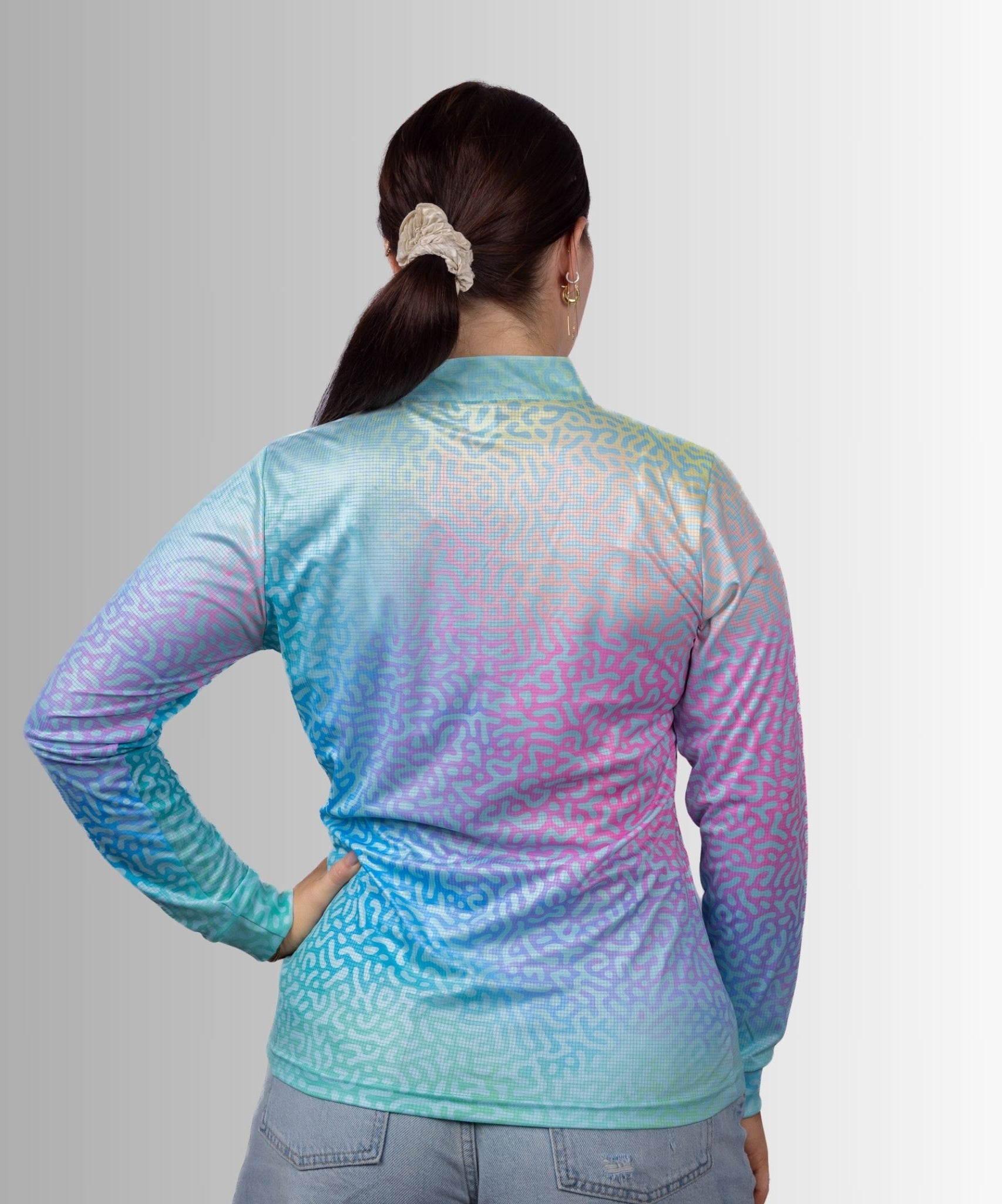 LADIES CORAL PARADISE ZIP NECK POLO JERSEY