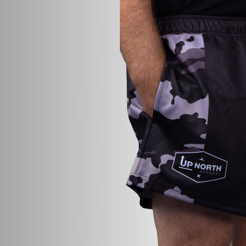Black Storm Camo Footy Shorts