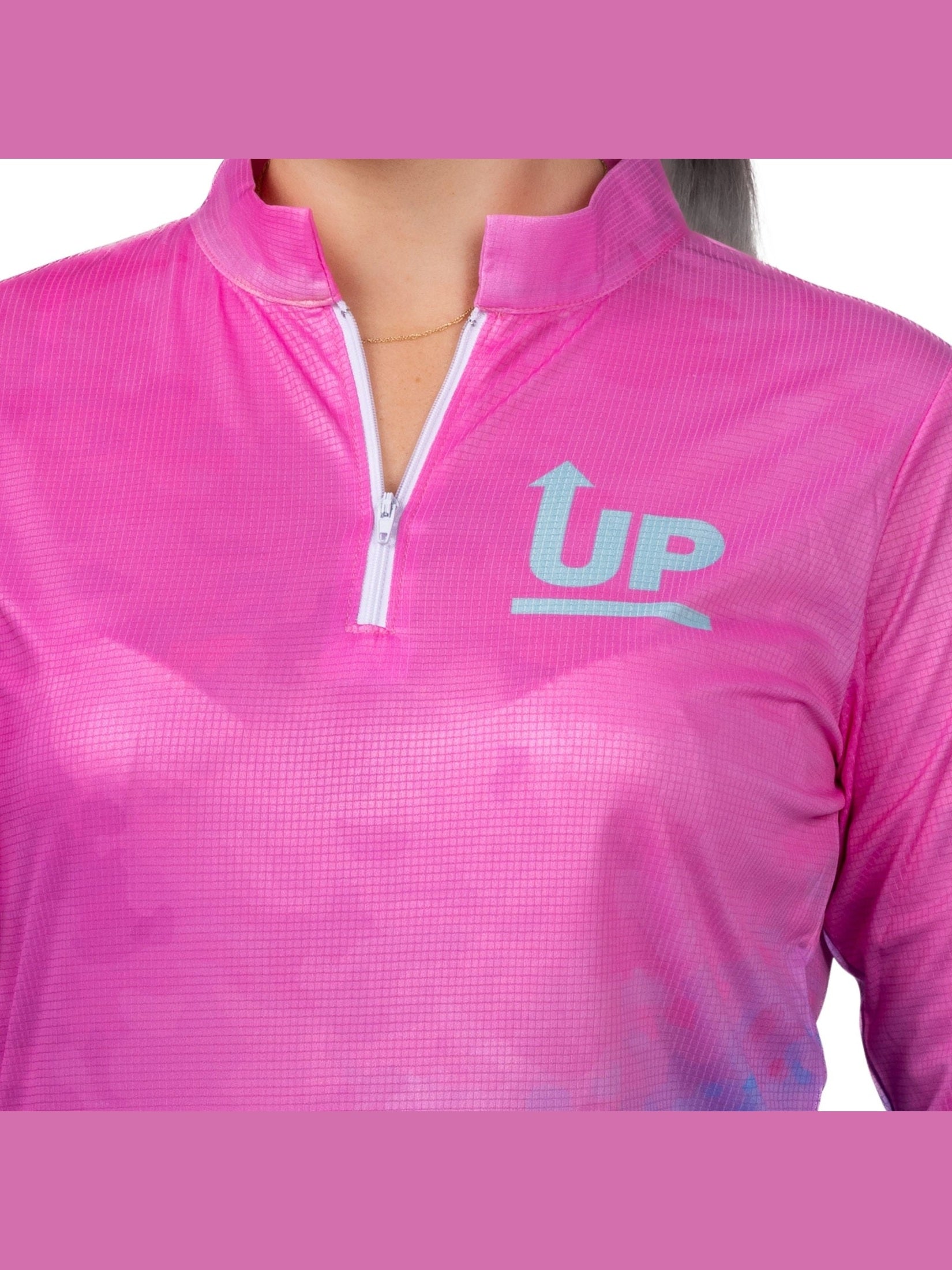 LADIES COTTON CANDYZIP NECK POLO JERSEY
