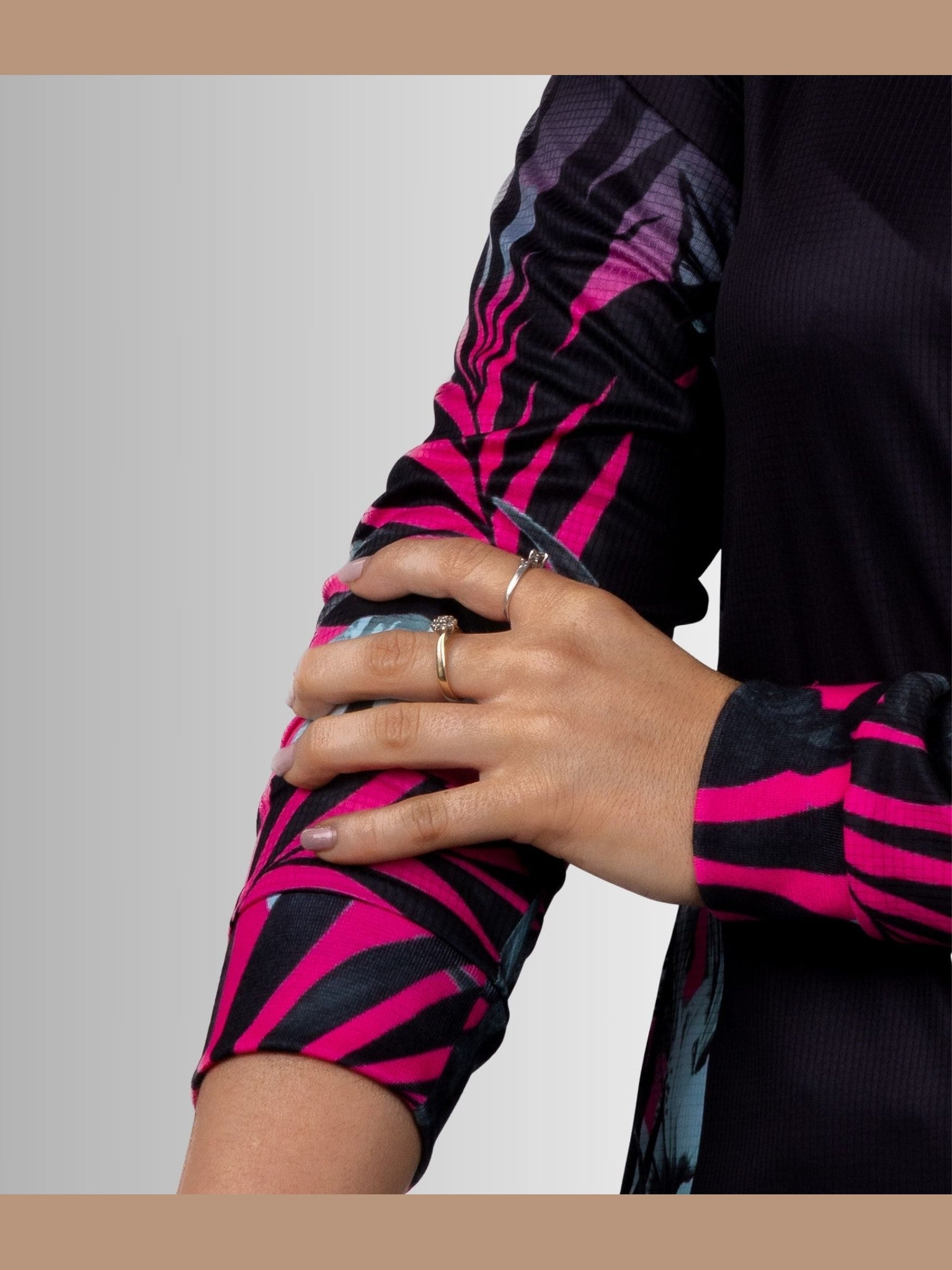 LADIES TROPICAL HIBISCUS POLO JERSEY