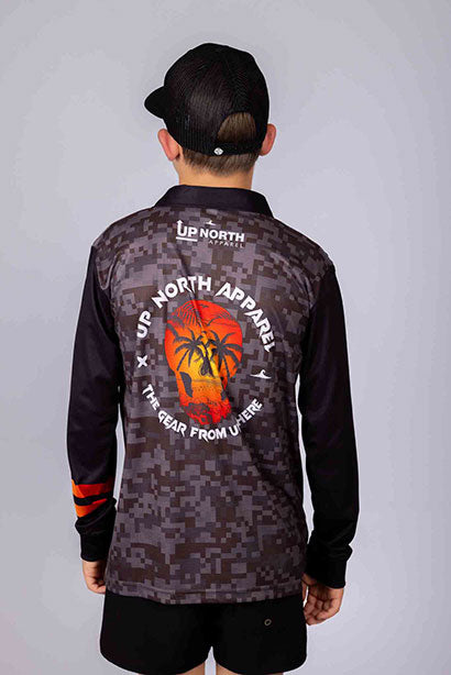 KIDS SKULL ISLAND POLO JERSEY – Up North Apparel