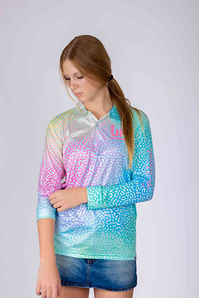 KIDS CORAL PARADISE POLO JERSEY – Up North Apparel