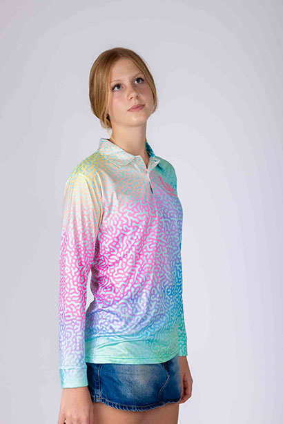 KIDS CORAL PARADISE POLO JERSEY – Up North Apparel