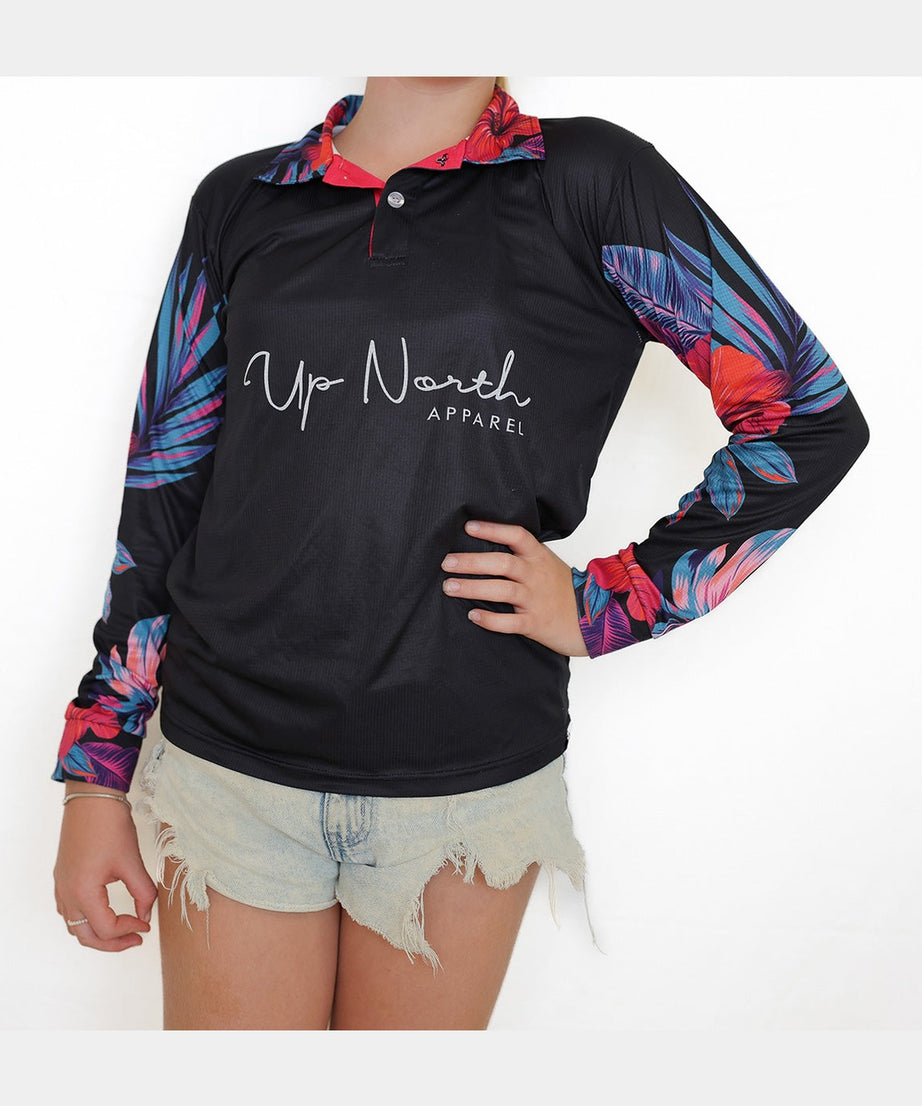 KIDS ISLAND FLOWER POLO JERSEY