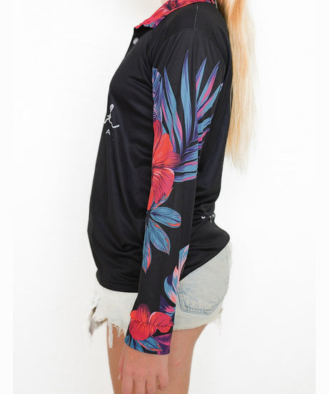 KIDS ISLAND FLOWER POLO JERSEY