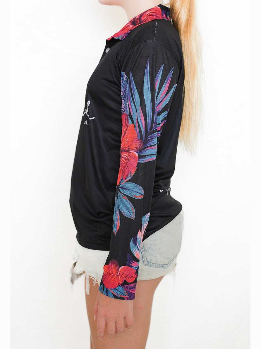 KIDS ISLAND FLOWER POLO JERSEY