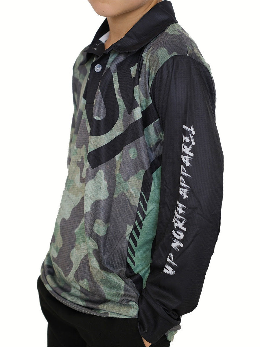 KIDS CAMO UP POLO JERSEY – Up North Apparel