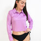LADIES HYFLEX CROP POLO JERSEY - LAVENDER – Up North Apparel