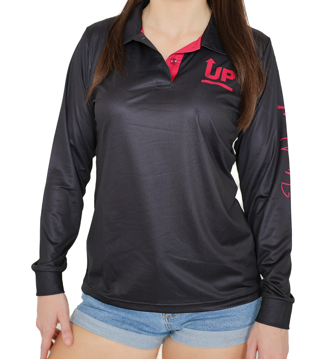 LADIES HYFLEX POLO JERSEY - BLACK