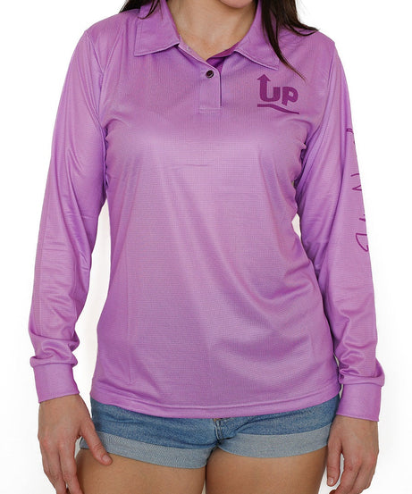 LADIES HYFLEX POLO JERSEY - LAVENDER