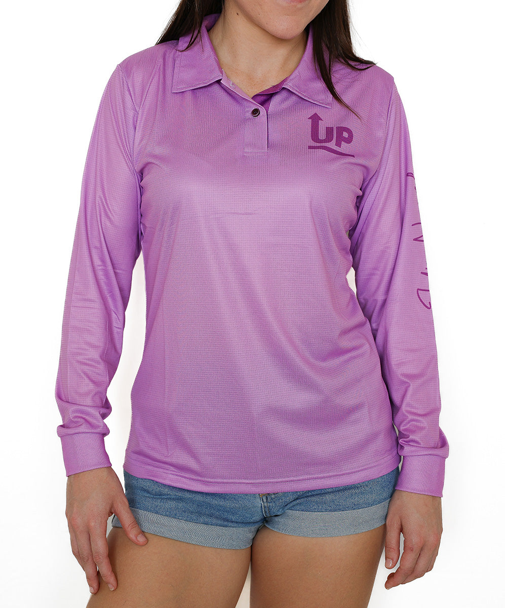 LADIES HYFLEX POLO JERSEY - LAVENDER