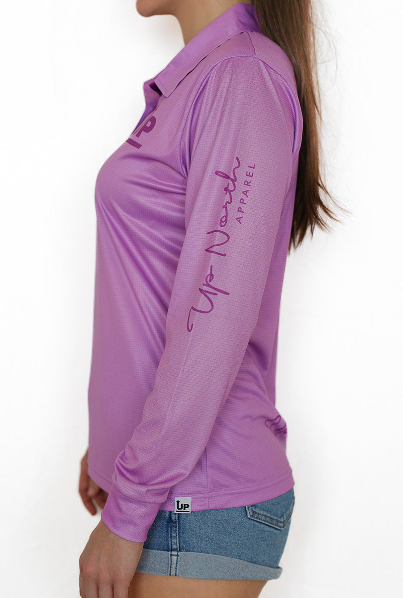 LADIES HYFLEX POLO JERSEY - LAVENDER