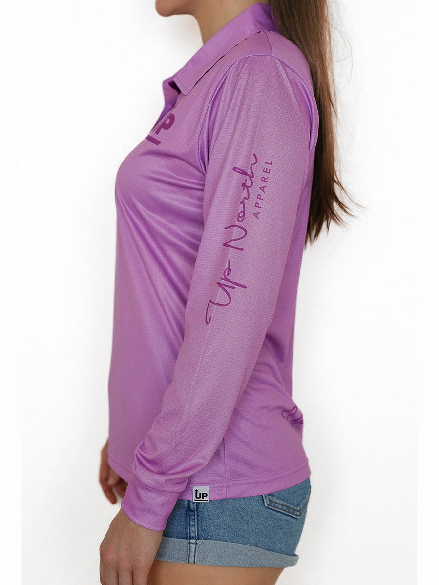 LADIES HYFLEX POLO JERSEY - LAVENDER