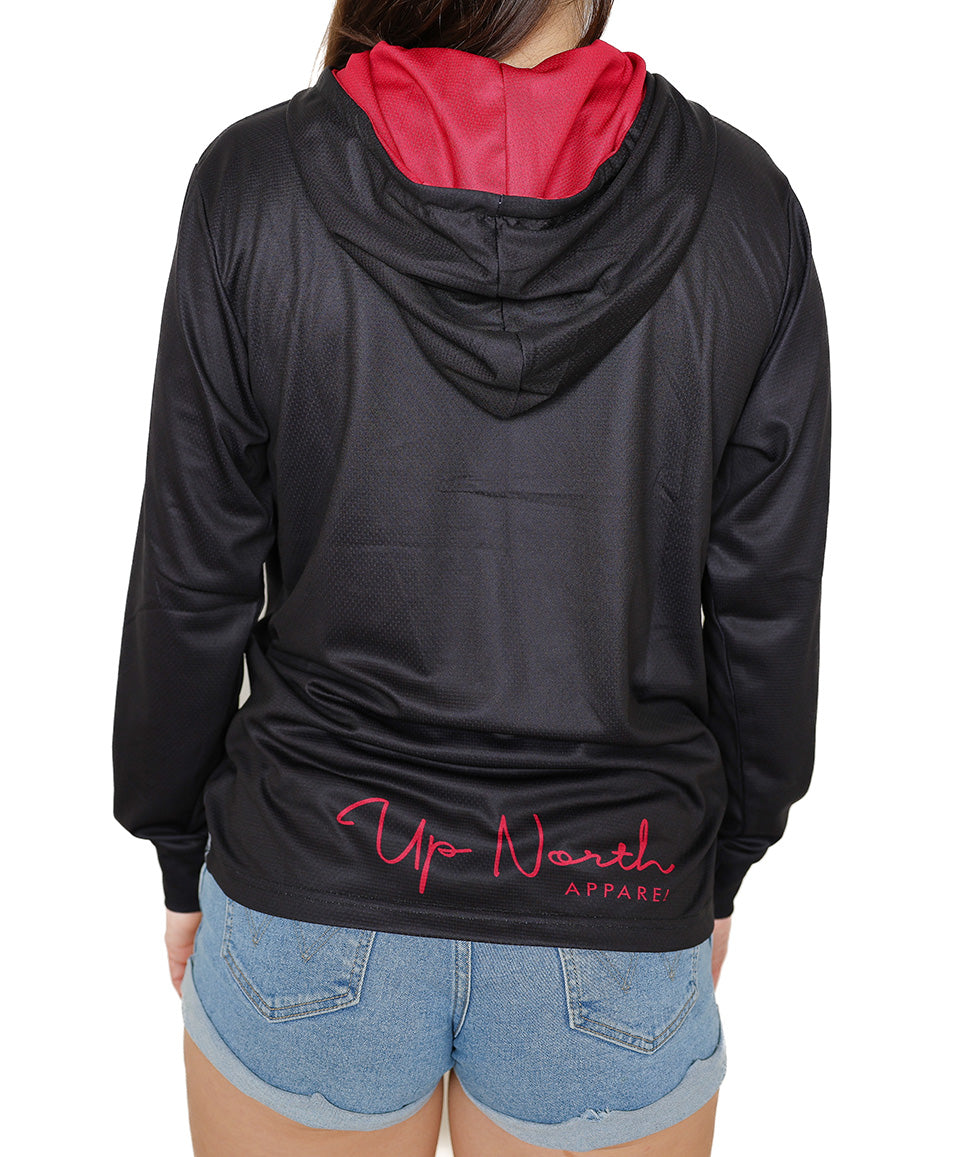 LADIES STYLIN HOOD JERSEY - BLACK