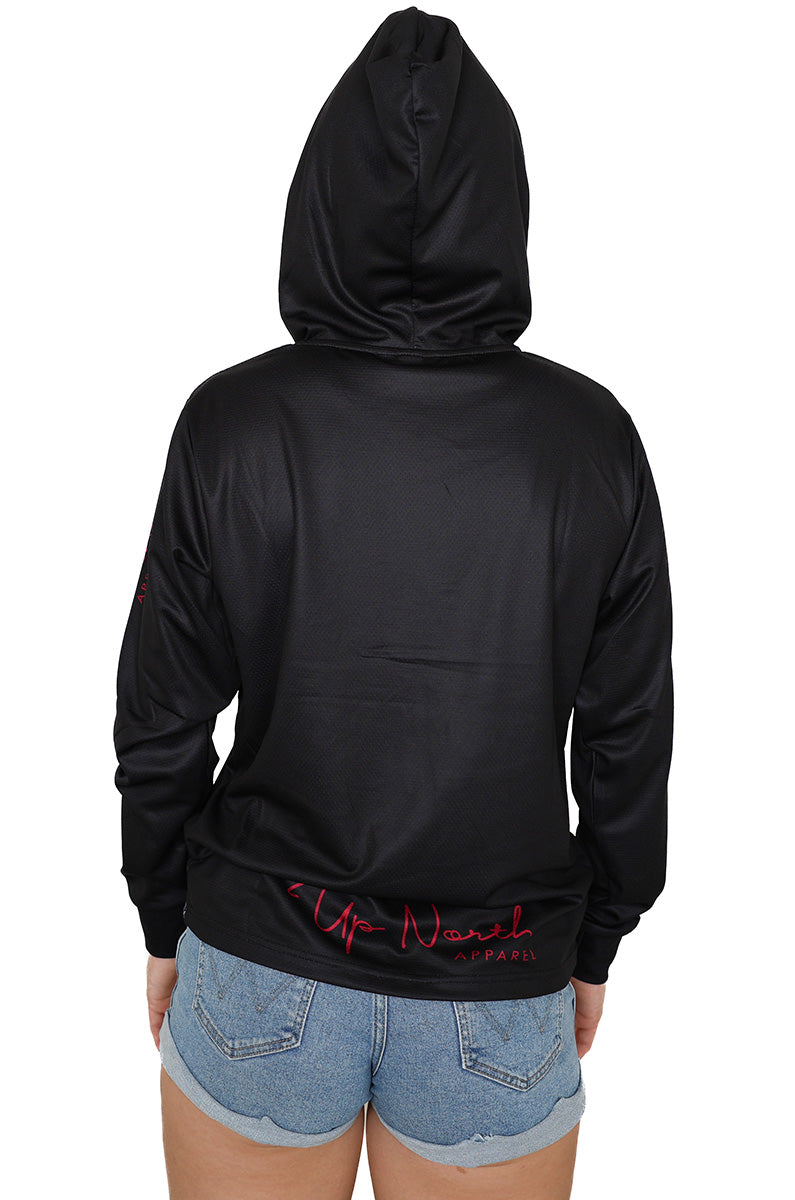 LADIES STYLIN HOOD JERSEY - BLACK