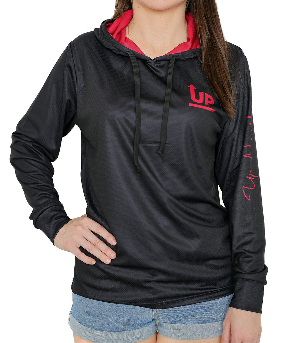 LADIES STYLIN HOOD JERSEY - BLACK
