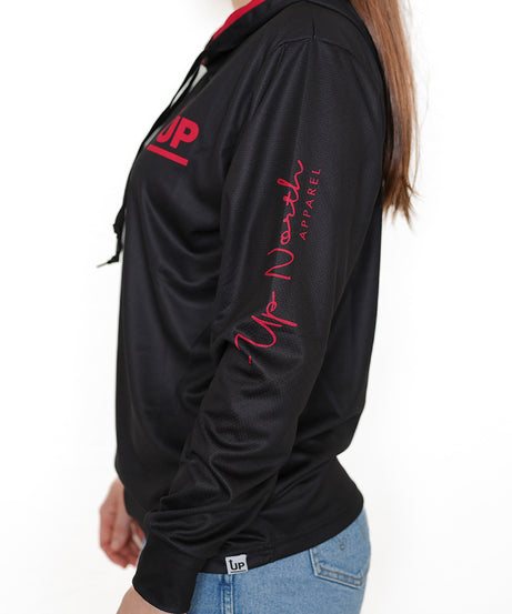 LADIES STYLIN HOOD JERSEY - BLACK