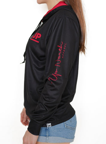 LADIES STYLIN HOOD JERSEY - BLACK