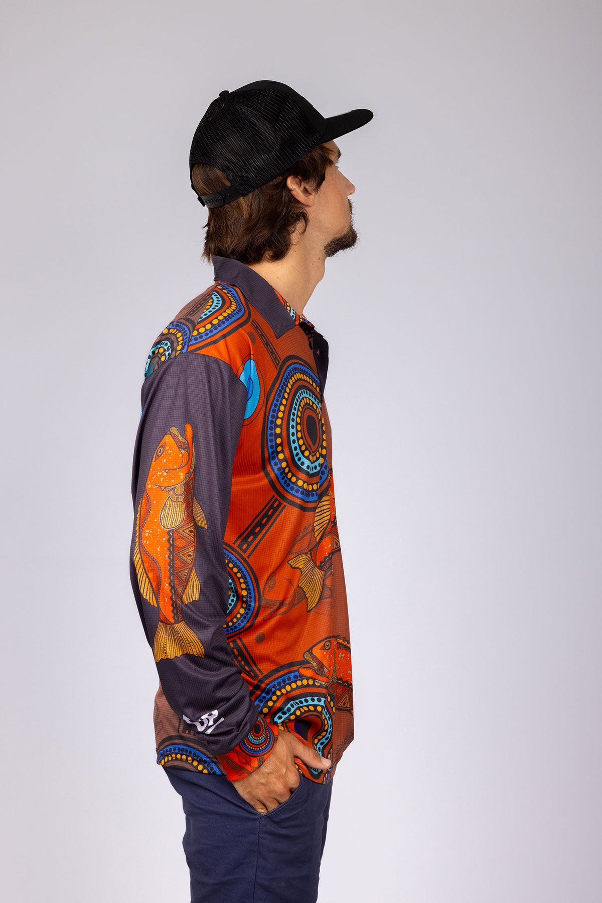 CORAL TROUT INDIGENOUS DESIGN POLO JERSEY – Up North Apparel