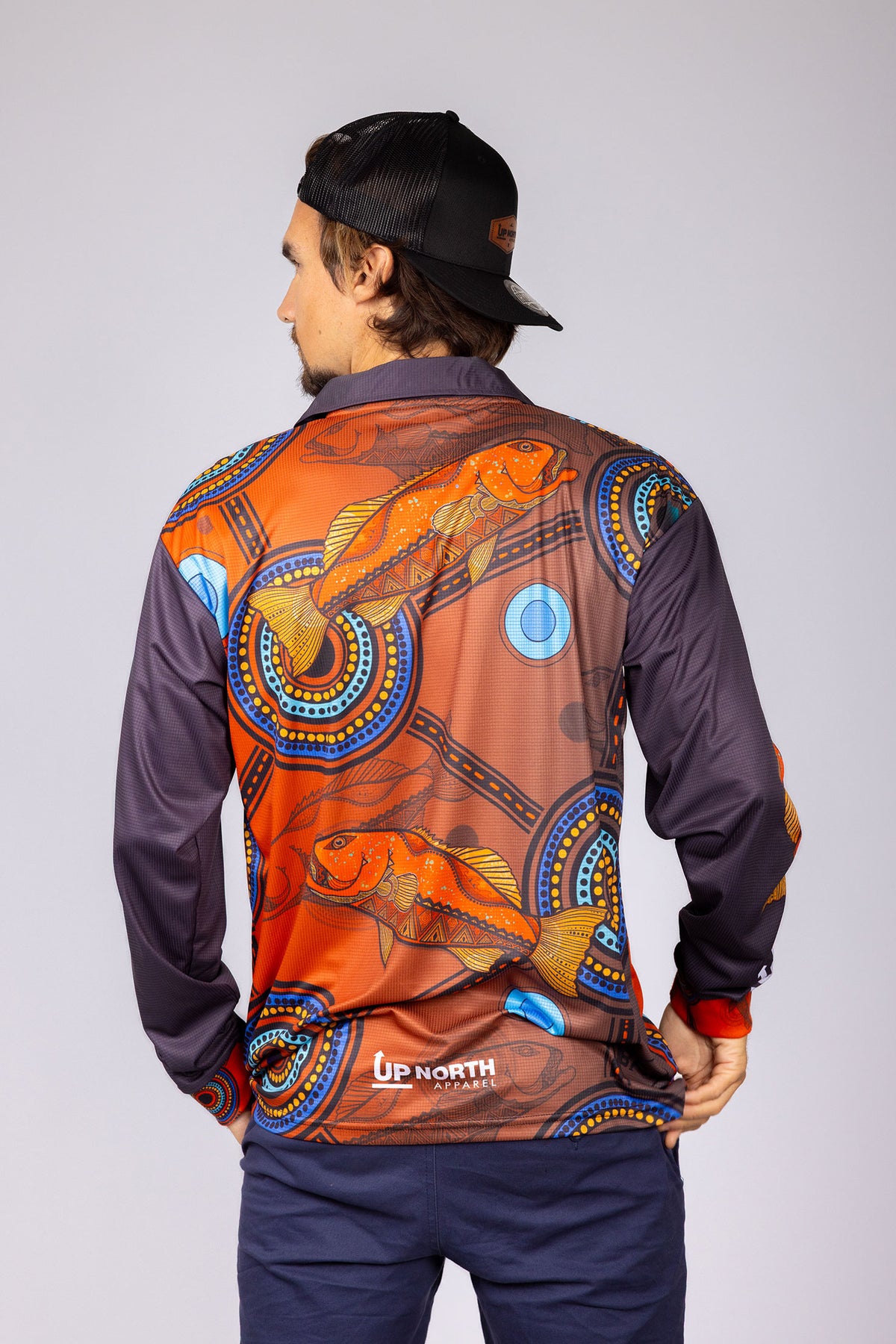 CORAL TROUT INDIGENOUS DESIGN POLO JERSEY – Up North Apparel