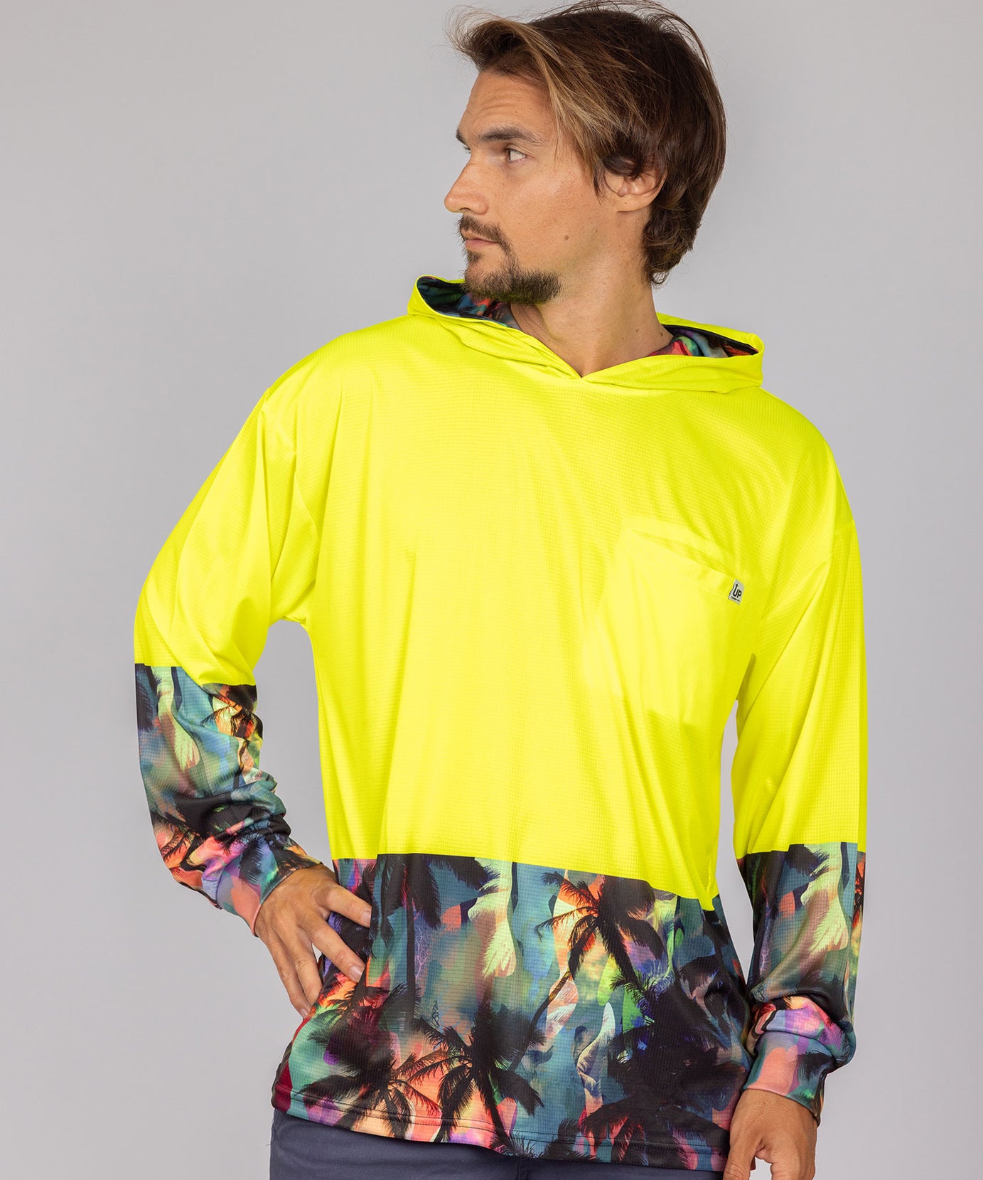 HI VIS ISLAND FEVER HOOD JERSEY