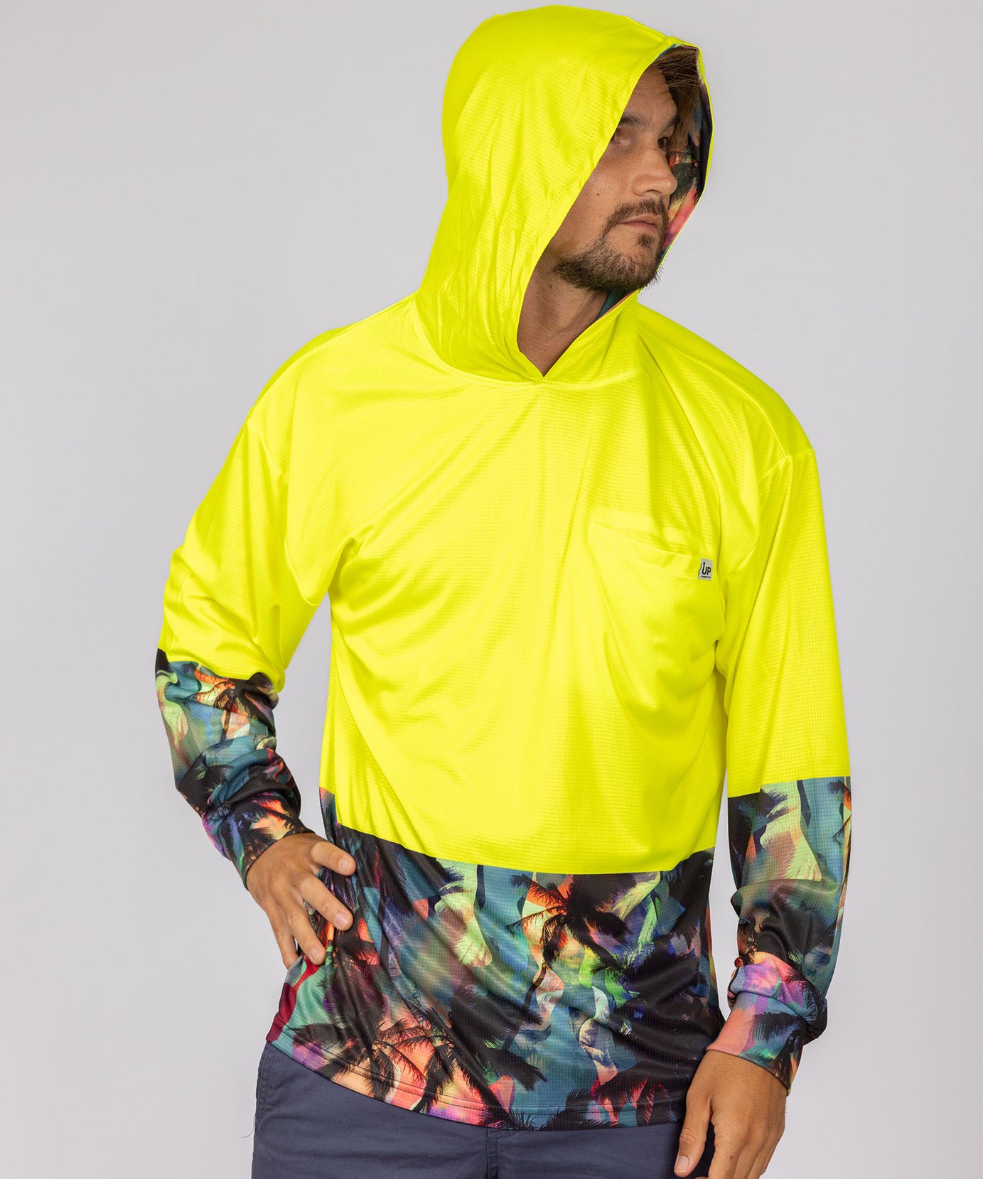 HI VIS ISLAND FEVER HOOD JERSEY