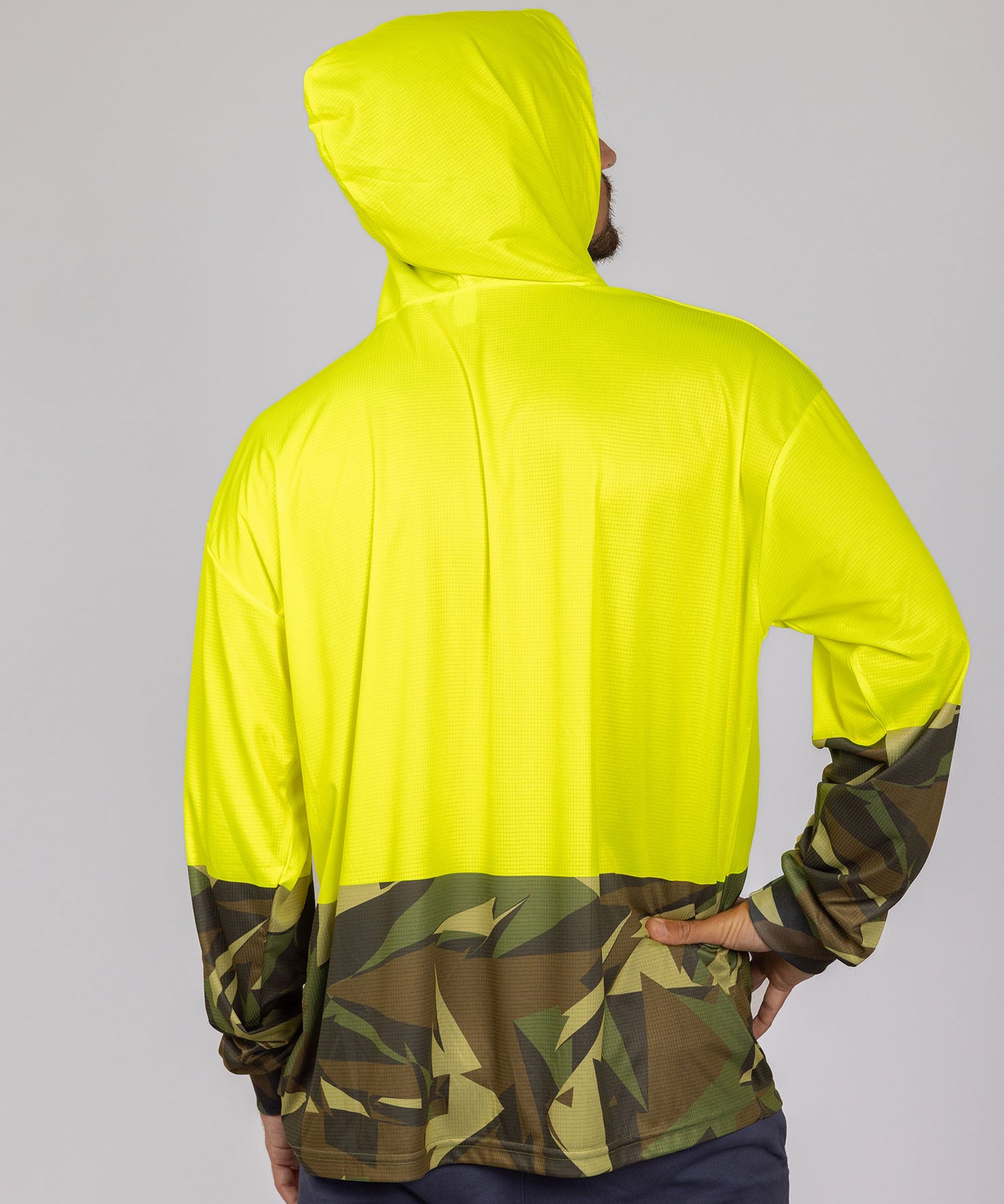 HI VIS TOP END CAMO HOOD JERSEY