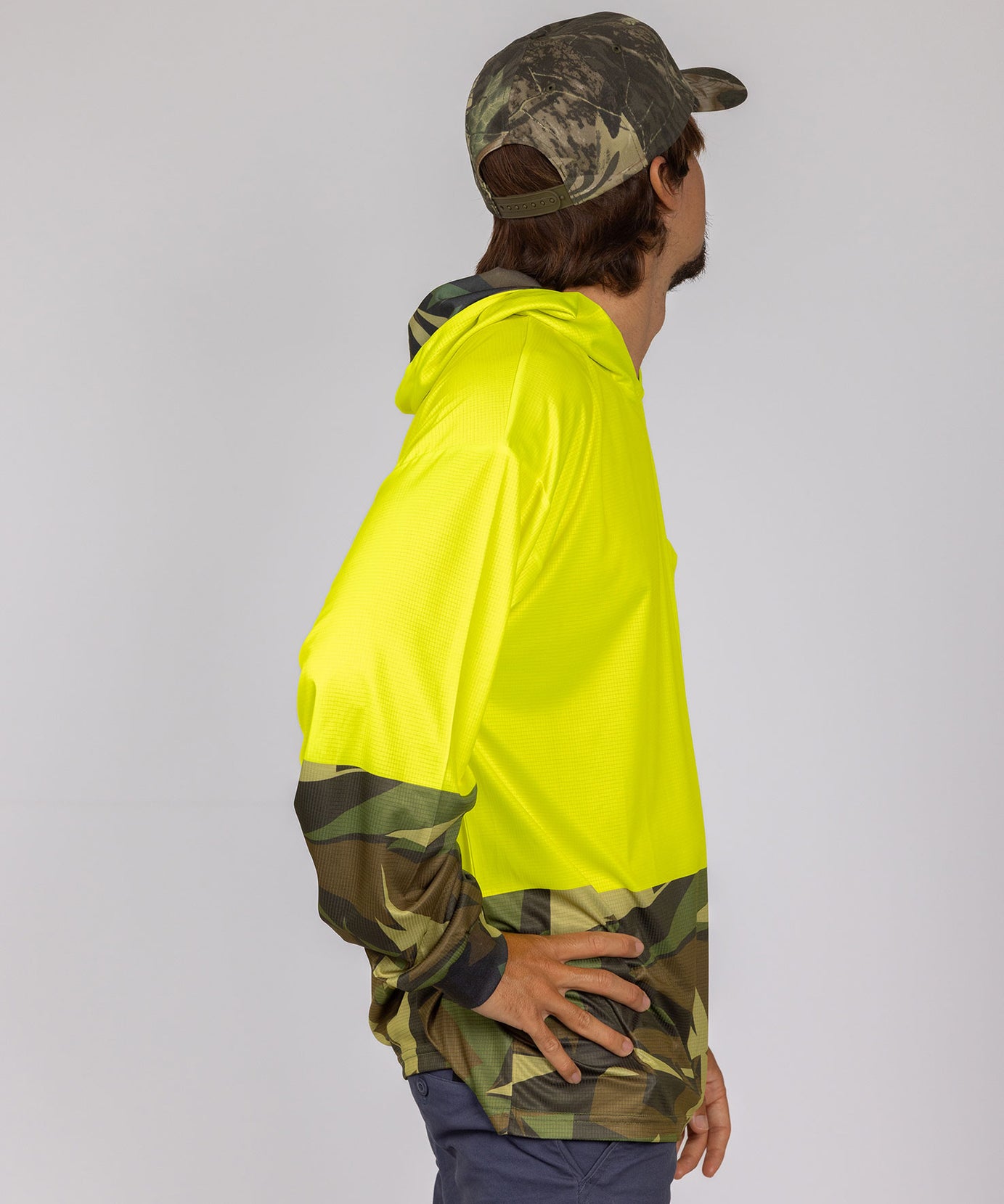 HI VIS TOP END CAMO HOOD JERSEY