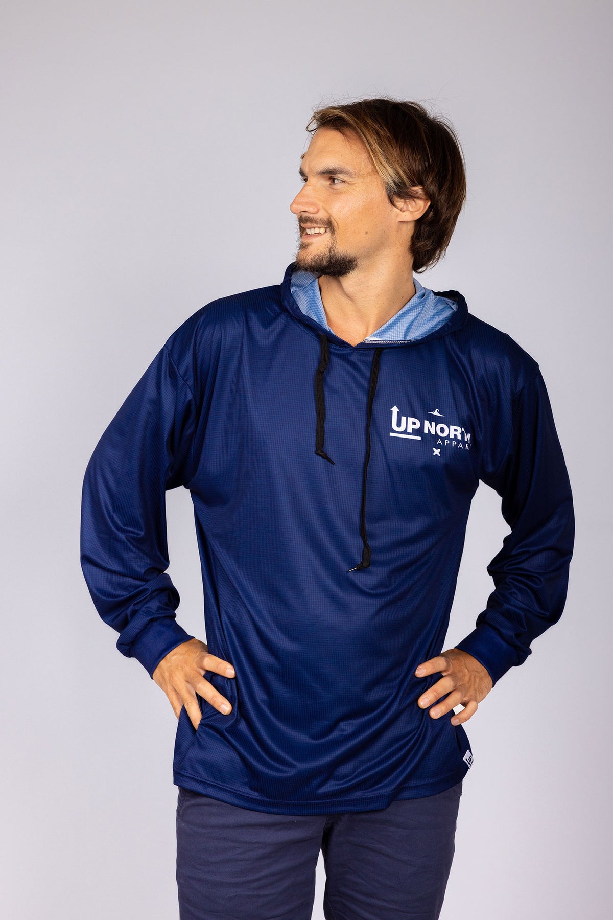 OG HYFLEX HOOD JERSEY - NAVY – Up North Apparel