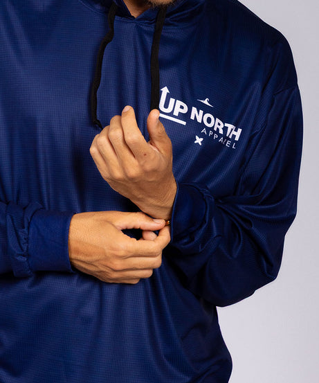NAVY WANDERER HOOD JERSEY WITH FACE MASK
