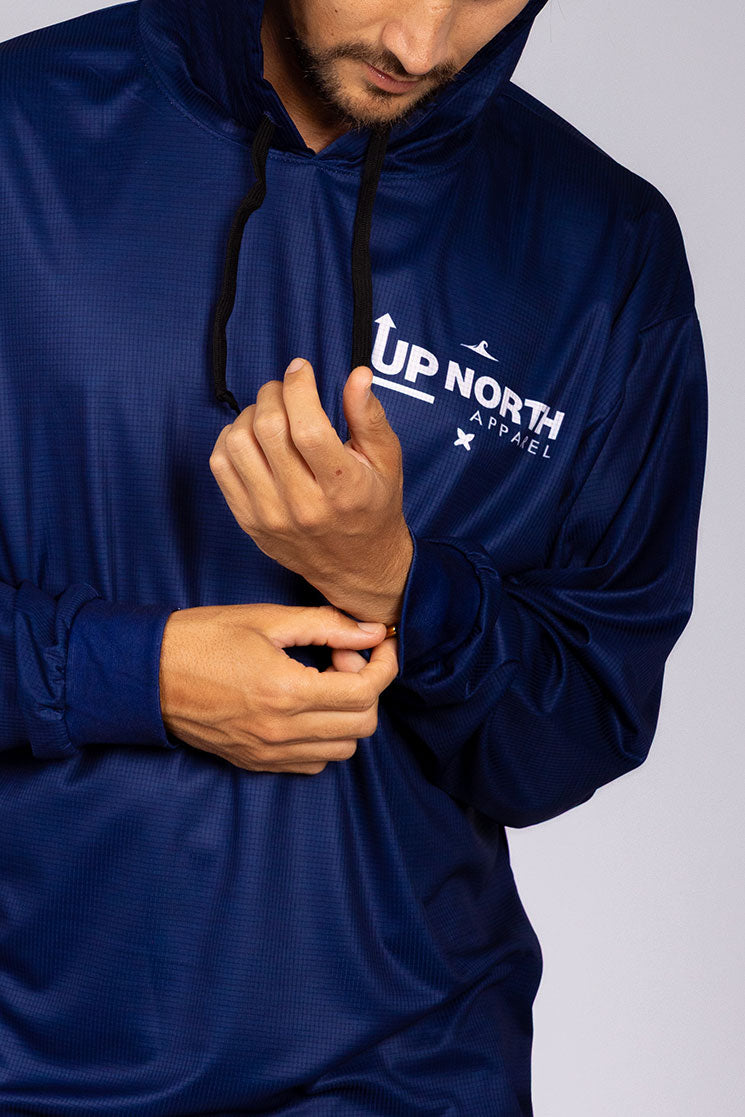 NAVY WANDERER HOOD JERSEY WITH FACE MASK – Up North Apparel