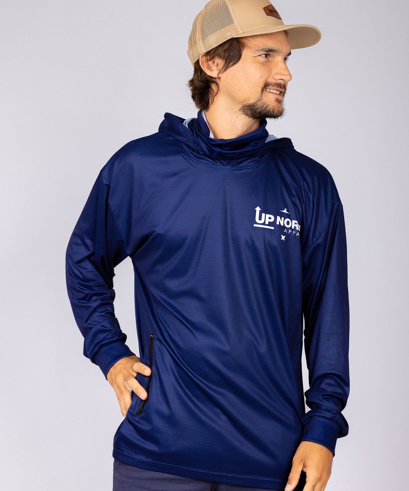 NAVY WANDERER HOOD JERSEY WITH FACE MASK